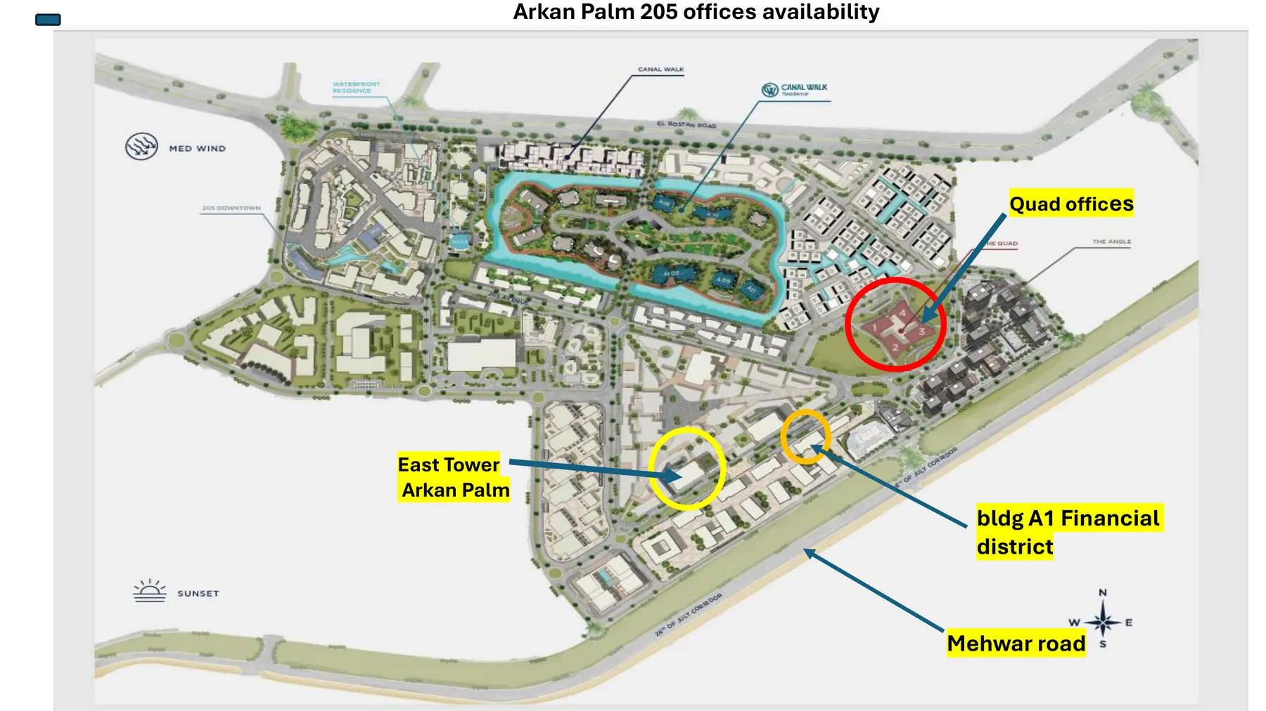 Arkan Palm 205 offices master plan