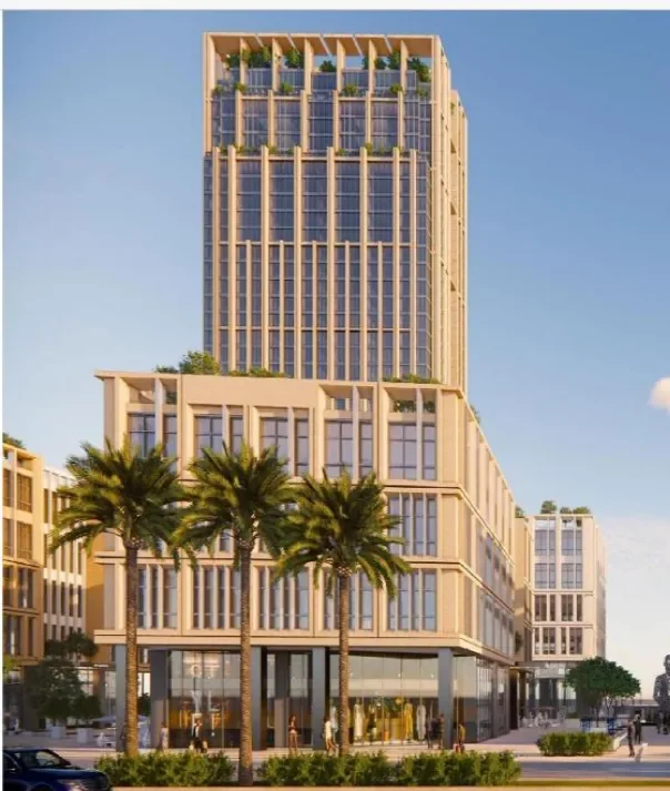 Arkan Palm 205 office building architectural rendering