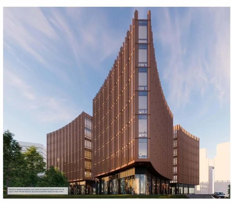 Quad offices architectural rendering