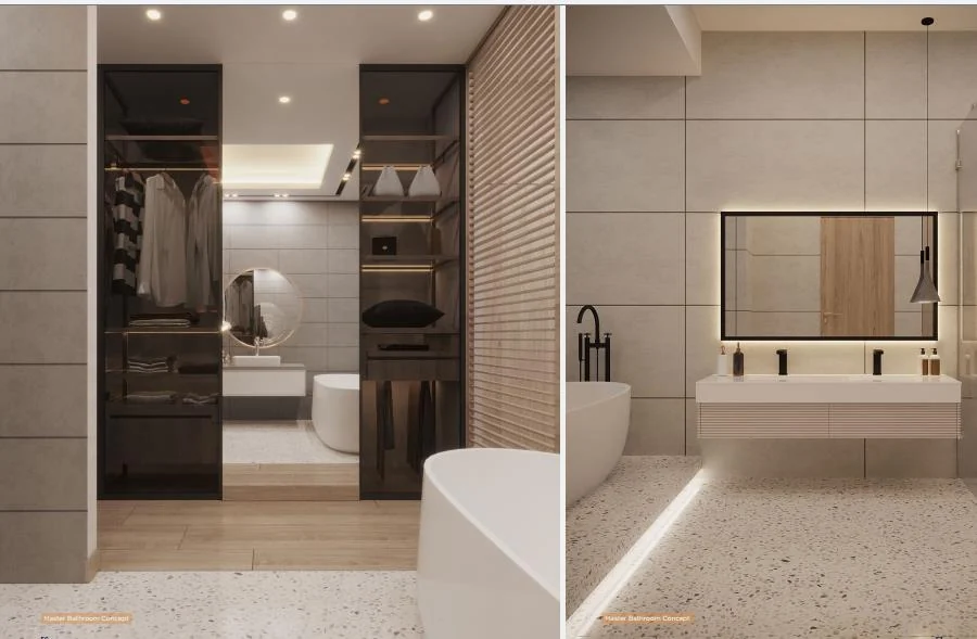 205 Towers serviced apartment interior rendering